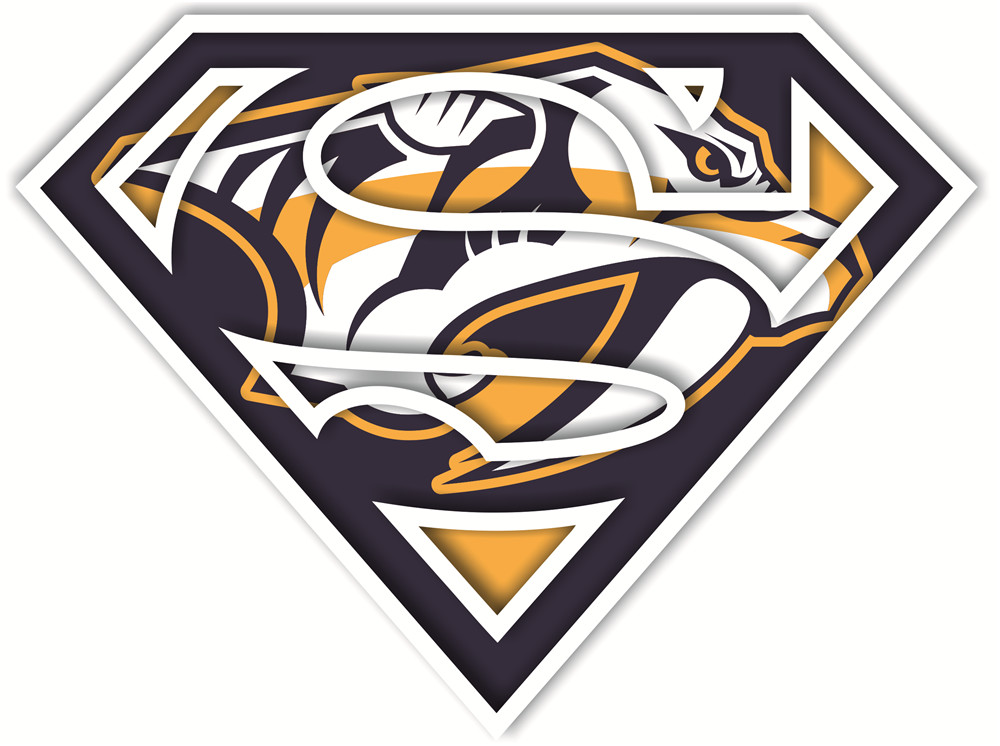 Nashville Predators superman logos iron on heat transfer